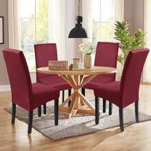 1 szt./4 szt./6 szt. 6 szt. pokrowców na krzesła do jadalni, bardzo elastyczny zdejmowany zmywalny pokrowiec na krzesło na przyjęcie domowe, hotel, wesele, jednolity kolor szczotkowany i bardzo elastyczny pokrowiec na krzesło, zestaw 6 pokrowców na krzesła do jadalni, elastyczny jednolity kolor pokrowców na krzesła Parsons Spandex zdejmowany zmywalny pokrowiec na krzesło kuchenne