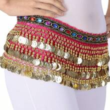 Outfits Belly Dance Glitter Sequins Tassel Skirts, Fashionable Dancing Waist Belt Skirts For Bellydance - Multicolor - View 19