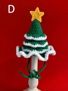 1 chiếc mũ len Giáng sinh cho thú cưng mới - Mũ cây thông Noel, Mũ len đan dễ thương, Mũ mèo, Mũ trang trí cho chó, Mũ mùa đông phụ kiện dễ thương, Mũ Giáng sinh, Ông già Noel - Nhiều màu - Xem 10