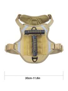 Dây nịt chiến thuật cỡ lớn cho chó - Dây xích cho thú cưng kiểu áo vest - Dành cho chó đi dạo ngoài trời có tay cầm, dải phản quang phù hợp với chó cỡ trung bình đến lớn Phiên bản nâng cấp - màu đen - Xem 2