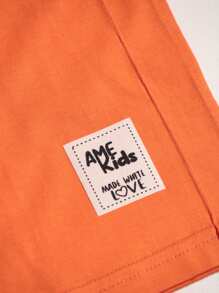 Ame Kids Boy's Half-Knit Blouse And Shorts Set - trái cam - Xem 6
