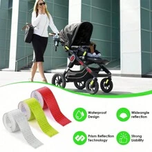1 Roll Reflective Tapes Reflective Warning Stickers, Waterproof Outdoor Bicycle Rim Reflector Tape, Thin Reflective Sticker Rolls For Bikes, Bicycles, Motorcycle Decoration,Trailers & Clothing