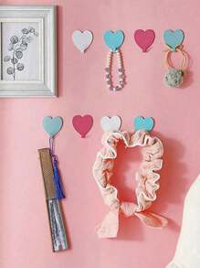 Móc treo tường hình trái tim, Móc treo không đục lỗ màu hồng dùng để trang trí nhà cửa, Quà tặng ngày lễ tình nhân, Móc treo chìa khóa tự dính, Nhà cửa, Trang trí, Kệ treo tường, Đồ dùng nhà bếp, Phụ kiện nhà bếp cho gia đình - Nhiều màu - Xem 4