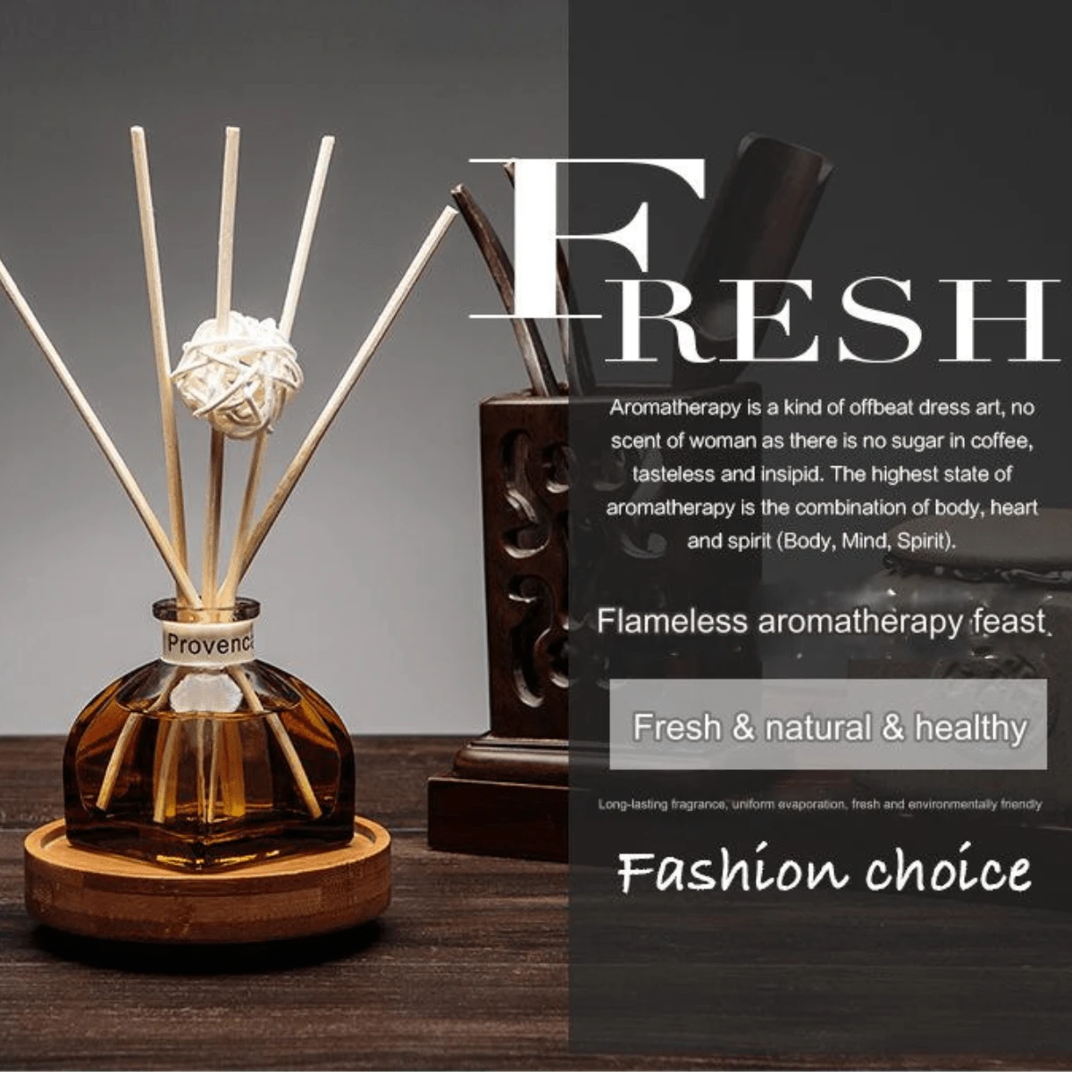 Luxurious Flameless Scented Oil Reed Diffuser, LongLasting Fragrance