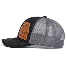 1 pieza Gorra de béisbol para hombre con parche marrón "DAD DADDY", gorra de malla ajustable para exteriores con protección solar, para ocio, viajes, turismo, playa, primavera y otoño - negro gris - Ver 3