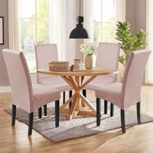 1 szt./4 szt./6 szt. 6 szt. pokrowców na krzesła do jadalni, bardzo elastyczny zdejmowany zmywalny pokrowiec na krzesło na przyjęcie domowe, hotel, wesele, jednolity kolor szczotkowany i bardzo elastyczny pokrowiec na krzesło, zestaw 6 pokrowców na krzesła do jadalni, elastyczny jednolity kolor pokrowców na krzesła Parsons Spandex zdejmowany zmywalny pokrowiec na krzesło kuchenne