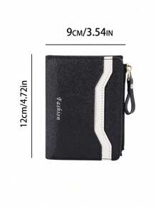 Minimalist Zipper Wallet High-End Women's Wallet Fashionable PU Patchwork Card Holder Compact Zipper Wallet Suitable As Gift For Women Wallet Mini Wallet Purse Wallet Small Wallet Cute Wallet Wallet