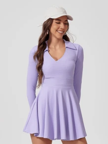 Women's Dresses, Sportswear, Yoga Clothes, Tennis Clothes, Women's Sportswear, Comfortable And Skin Friendly - 紫色 - 查看 6