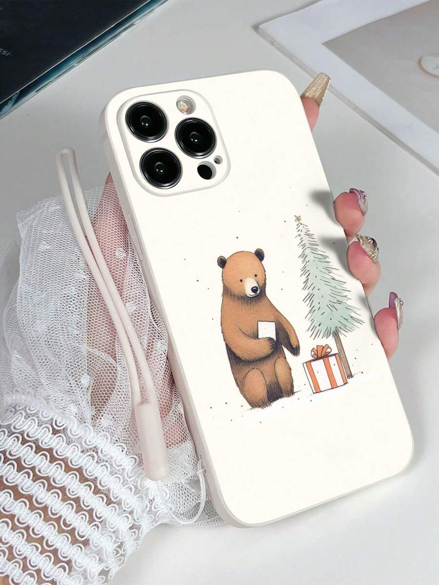 1 ốp lưng điện thoại TPU màu trắng họa tiết cây thông Noel chống sốc & 1 dây đeo cổ tay silicon màu trắng tương thích với iPhone/Ốp điện thoại đồng bộ/Ốp điện thoại có chân đế/Ốp điện thoại ngộ nghĩnh/Ốp điện thoại Android/Ốp điện thoại/Ốp điện thoại/Tương thích với ốp điện thoại OPPO/Tương thích với iPhone 15 Pro Max/ A14/ A54/ A52/ A31 4G/ A23/Tương thích với Redmi Note 8 Pro/Tương thích với Redmi Note 11 Pro 4G/Tương thích với Redmi Note 12 4G/Tương thích với OPPO A54, Phiên bản quốc tế, không phải phiên bản nội địa - Nhiều màu - Xem 1