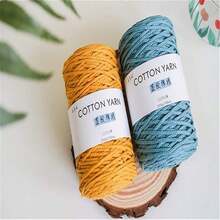 1PCS 200g 7.1oz Soild Color Hollow Knitted Crochet Yarns Nylon Cord Polyester Thread Round Rope Yarns For DIY Handbag Purse Basket Crochet Bag Fabric Yarn - 彩色 - 查看 6