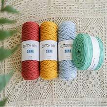 1PCS 200g 7.1oz Soild Color Hollow Knitted Crochet Yarns Nylon Cord Polyester Thread Round Rope Yarns For DIY Handbag Purse Basket Crochet Bag Fabric Yarn - 彩色 - 查看 2