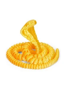 3D 打印蛇玩具，塑料装饰礼品，玩具小雕像，家庭主题装饰，创意节日玩具，无羽毛，用于圣诞节装饰，圣诞礼物 - 彩色 - 查看 7