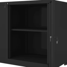 Metal Office Cabinet With 2 Drawers And Adjustable Shelves, Mobile Lateral Filing Cabinet With Lock - Đen + Kim loại như hình - Xem 8