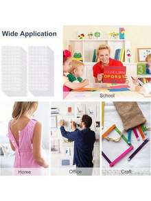 216 Chiếc/Bộ (108 Cặp) Keo Dán Móc Và Vòng, Móc Và Vòng Chắc Chắn Hai Mặt, Tự Dính, Thích Hợp Cho Trường Học, Lớp Học, Nhà Trẻ, Sách Im Lặng, Văn Phòng, Gia Đình, Đế Keo Dán Tròn Trong Suốt - Nhiều màu - Xem 7