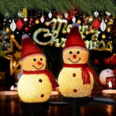 1/2PCS/Set Solar Snowman Lawn Light Garden Christmas Atmosphere Landscape Lamp Waterproof Suitable For Outdoor Garden Courtyard Ground Patio Festival Party Christmas Decoration(Red/Yellow/Blue/Pink/Green Snowman)Christmas Decor Christmas Gift Thanksgiving Christmas Tree Decor Ornaments Christmas Light Bedroom Decor Home Decor Party Decor Holiday Festival Room Decor Christmas Decoration XMAS Decor Christmas Tree Gift Decor Thanksgiving Wedding Home Decor Home Decor Fall Decor Autumn Decor Birthday Decorations For Gifts Party Supplies Indoor Outdoor Garden Holiday Festival Decor Halloween Decor Wall Decor Halloween Ornaments
