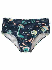 Children's Slip Trunks Boy Summer Printed Blue Monsters Malwee Beach Holiday - 藍色 - 查看 1