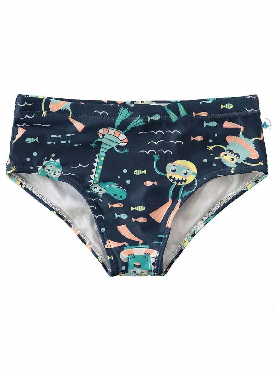 Children's Slip Trunks Boy Summer Printed Blue Monsters Malwee Beach Holiday - 藍色 - 查看 1