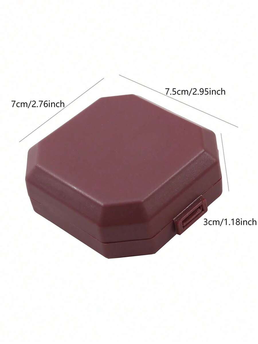 Mini Portable Pill Organizer 6 Grid Compartment Travel Pillbox Nordic