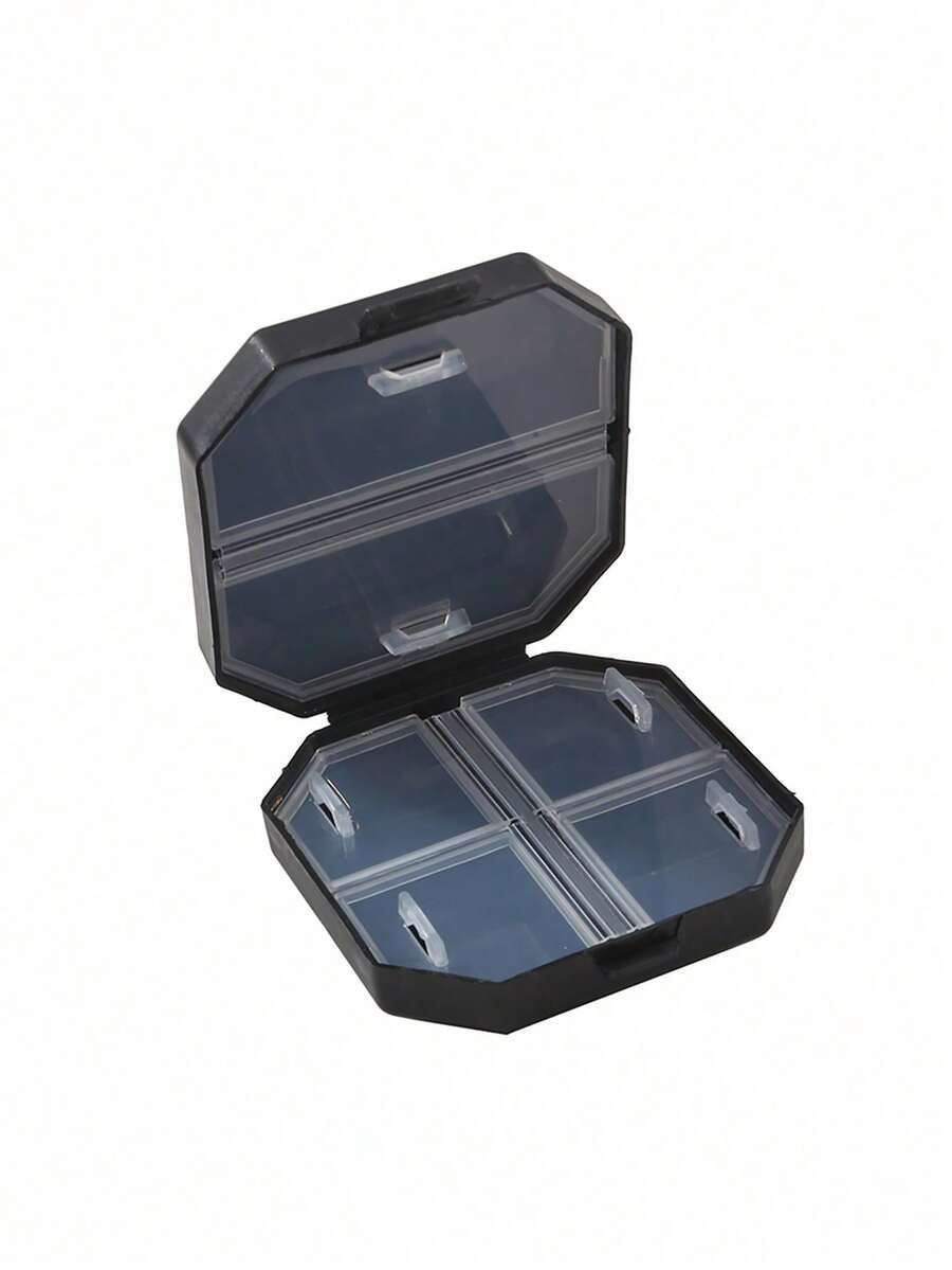 Mini Portable Pill Organizer 6 Grid Compartment Travel Pillbox Nordic