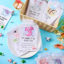 90 Pcs Mixed Animal Thank You Gift Set, Includes Resin Toys, Thank You Cards, And Bags, Ideal For Employee Appreciation, Graduation, Birthday, Christmas, Wedding - Nhiều màu - Xem 2