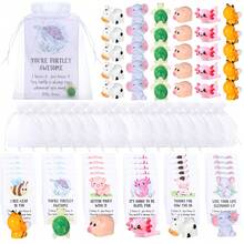 90 Pcs Mixed Animal Thank You Gift Set, Includes Resin Toys, Thank You Cards, And Bags, Ideal For Employee Appreciation, Graduation, Birthday, Christmas, Wedding - Nhiều màu - Xem 1