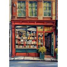 1pc Vintage Book Store Poster Book Shop Print Library Retro Antique Canvas Painting Wall Art Picture Decor Book Lovers Reading Gift No Frame - Multicolor - View 8