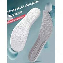 1 双运动鞋垫，适用于鞋子，记忆泡沫按摩，柔软除臭，透气，减震垫，慢跑垫（3 种颜色） - 灰色 - 查看 5