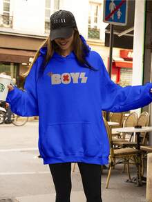 Sweatshirt Streetwear Print Chicken The Boys Oversize Style Cang 0230 VEST NERD - Xanh đậm - Xem 5