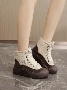 Women's New Sports Outdoor Snow Boots, Fluffy Lined, Thick, Comfortable, Anti-Slip, Versatile For Winter
