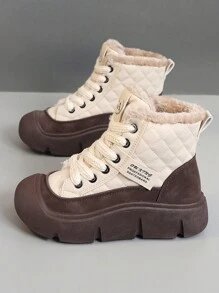 Women's New Sports Outdoor Snow Boots, Fluffy Lined, Thick, Comfortable, Anti-Slip, Versatile For Winter