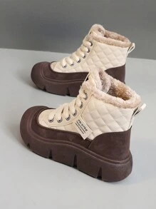 Women's New Sports Outdoor Snow Boots, Fluffy Lined, Thick, Comfortable, Anti-Slip, Versatile For Winter