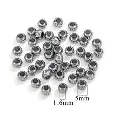 10 piezas de espaciadores redondos con textura de media luna de acero inoxidable 304 chapados en oro de 18k, cuentas colgantes para hacer joyas, accesorios para hacer pulseras y collares