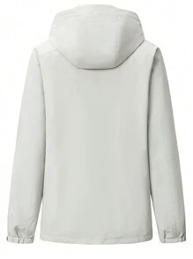 YOMEGO Manteau capuché 3 en 1 pour femme, veste d'hiver pour femme, vêtement extérieur coupe-vent et élégant, coupe-vent respirant avec doublure velours chaud pour extérieur, jogging, randonnée, camping au printemps, en automne et en hiver, déperlant