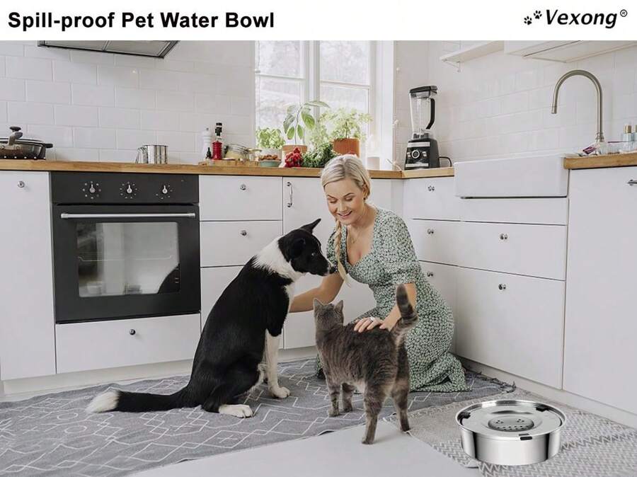 Dog Bowl Dog Water Bowl No Spill Pet Water Bowl No Drip Slow Water