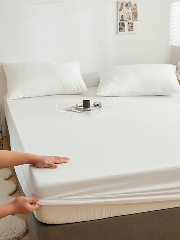 1pc Novo Lençol de Algodão Macio com Elástico para Dormitório Estudantil, Berçário, Jardim de Infância, Quarto Infantil, Soneca de Bebê, Anti-pilling, Antiestático, Lavável, Elástico 360 Graus, Sem Agente Fluorescente