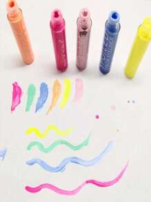 24 Delineadores de Ojos Colores Neón Delineador Liquido Mate Indeleble Colores Pastel Neón - Multicolor - Ver 8