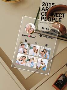 1pc Custom Plaque Personalized Music Plaque With Multi-Picture And Text, Valentine's Day Gifts For Men And Women, For Him And Her, Custom Photo Album Cover Customized Acrylic Music Song Plaque With Photo, Customized Photo Plaque With Picture And Text Anniversary Gifts Decoration Room Decor Gift, Customized Unique Gift For Her, Ideal For Valentine's Day, Mother's Day, Birthdays, Or Anniversaries, Best Gift For Mom, Dad, Wife, Husband, Girlfriend, Boyfriend Graduation