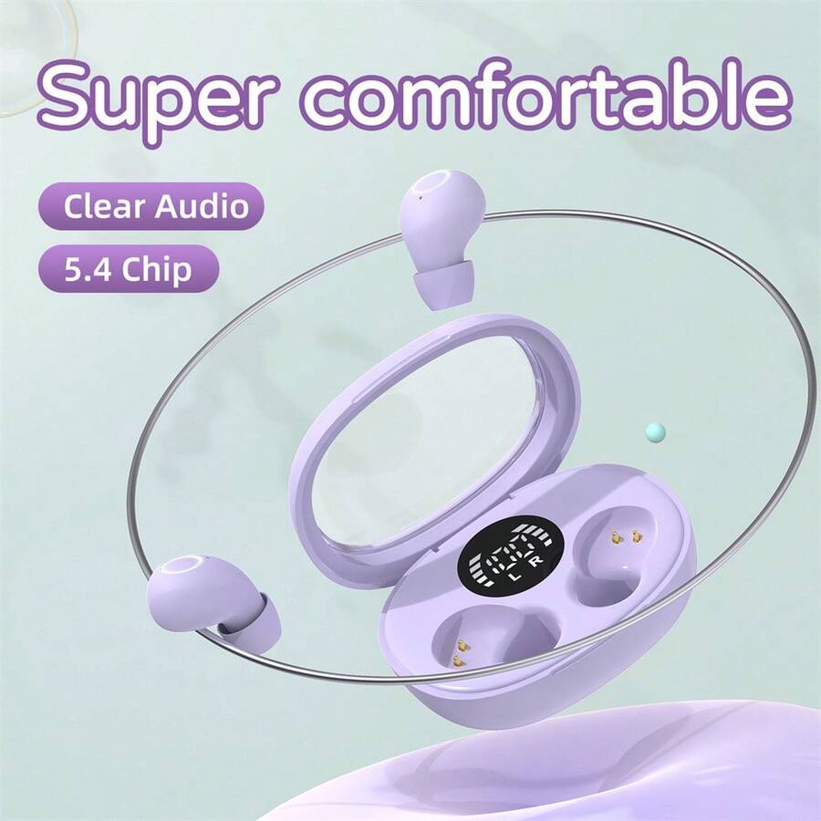 Small Wireless Headphones 5.4 Bluetooth Headset Small Earbuds Sleep