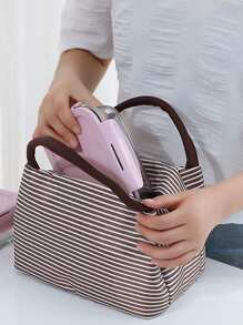 1 件装午餐盒袋学校学生用手提袋防水铝箔便携式午餐袋带保温午餐袋学校午餐盒午餐容器，办公室便携式食品袋，便当盒防水野餐袋，旅行野餐露营袋，学校用品，大学用品，旅行必需品保温女士女士返校用品学校用品袋学校配件 - 黑與白 - 查看 9