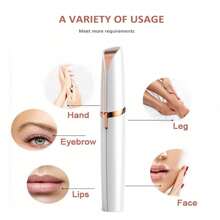 1pc ABS Portable Electric Eyebrow Trimmer, Electric Portable Eyebrow Razor, Painless White Eyebrow Trimmer, Women's Automatic Eyebrow Pencil, Women's Facial Hair Removal Tool, 70mAh - Red - View 7