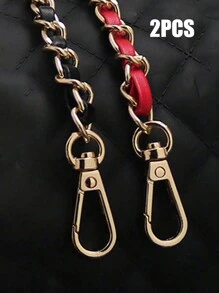 1入PU皮革鍊帶，用於皮革手提袋鍊帶、背包、手機殼、肩帶、對角線帶，金屬鍊帶用於袋子鍊帶配件替換。時尚多功能斜跨肩帶DIY女式手提袋零件配件，優雅簡約風格，適用於日常使用。 - 彩色 - 查看 21