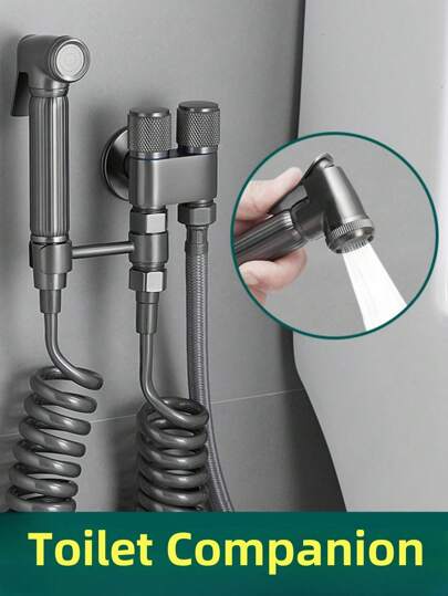 1 Set Excellent Bathroom Bidet Sprayer, Multi-Port Faucet Attachment For Toilet, Washing Machine, Various Bidet Functions, High-Quality Plumbing Hardware Bathroom Accessories Bathroom Tools