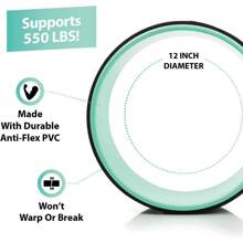 Yoga Wheel - 12-Inch Roller Designed For Stretching  - Made W/Durable Materials & Soft Foam Padding, Yoga Strap Included - Full Circle - View 3