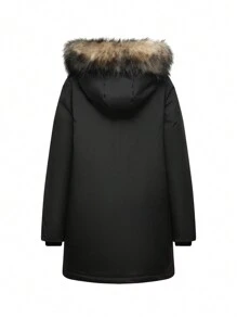 Winter Parka Jackets For Women,Thickened Ladies Puffer Jacket With Faux Fur Lining, Waterproof,Warm, Hooded Womens Winter Coats For Cold Weather