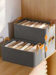 1 Stück grüne, khakifarbene und graue faltbare Kleidersaufbewahrungsbox für den Hausgebrauch, Kosmetik-Aufbewahrungsbox mit Stahlrahmen-Upgrade. Praktisch, einfach, schmutzabweisend, geeignet für Haushaltsorganisation
