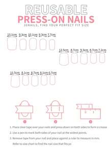 24 件方形圣诞短指甲，圣诞装饰美甲礼物，适合女士和女孩，雪花圣诞树姜饼人糖果图案设计，全覆盖可重复使用的按压指甲，假指甲贴纸 - 紅色 - 查看 8