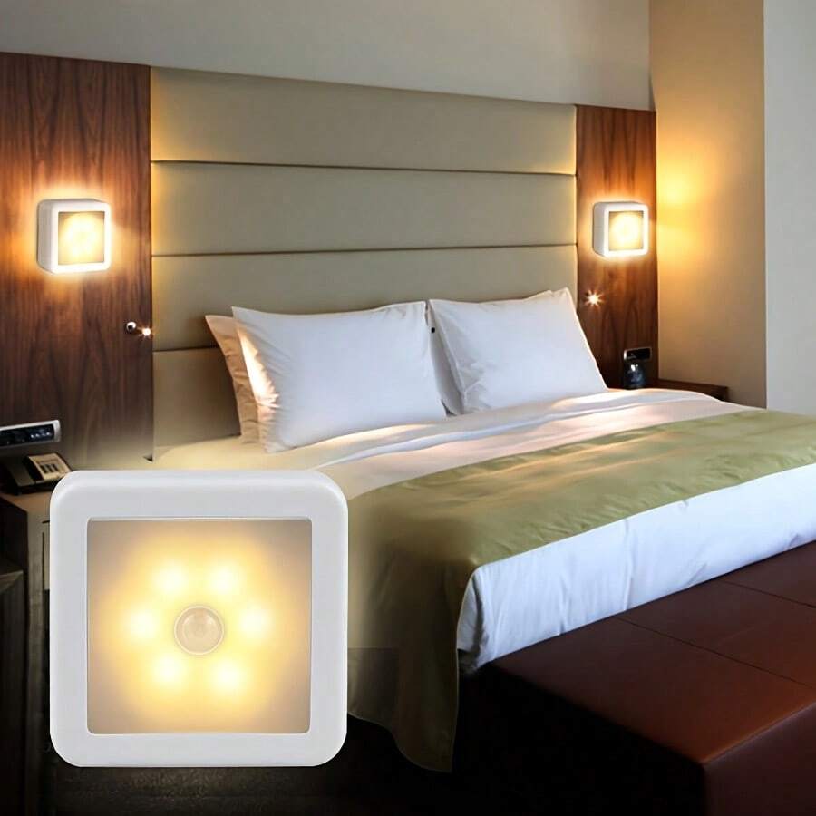 Đèn tường cảm biến chuyển động không dây, đèn ngủ LED sạc lại, đèn cảm ứng tự động bật/tắt, dùng cho nhà bếp, phòng ngủ, phòng khách, hành lang, chiếu sáng - trắng - Xem 1