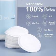 Round Face Makeup Remover Pads, Hypoallergenic, Lint-Free, Facial Exfoliating Cleansing Pads