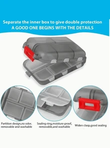 3 Packungen / 1 Packung tragbare Pillendose - ultraportabler wöchentlicher Reise-Pillenorganizer mit automatischem Spender und mehreren Fächern für Pillen, Vitamine und Fischöl - perfekt für Handtasche oder Tasche, kompakter und robuster Medizinbehälter