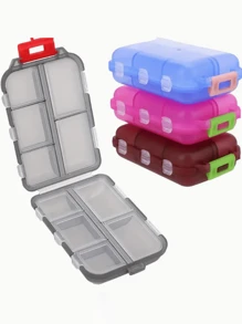3 Packungen / 1 Packung tragbare Pillendose - ultraportabler wöchentlicher Reise-Pillenorganizer mit automatischem Spender und mehreren Fächern für Pillen, Vitamine und Fischöl - perfekt für Handtasche oder Tasche, kompakter und robuster Medizinbehälter